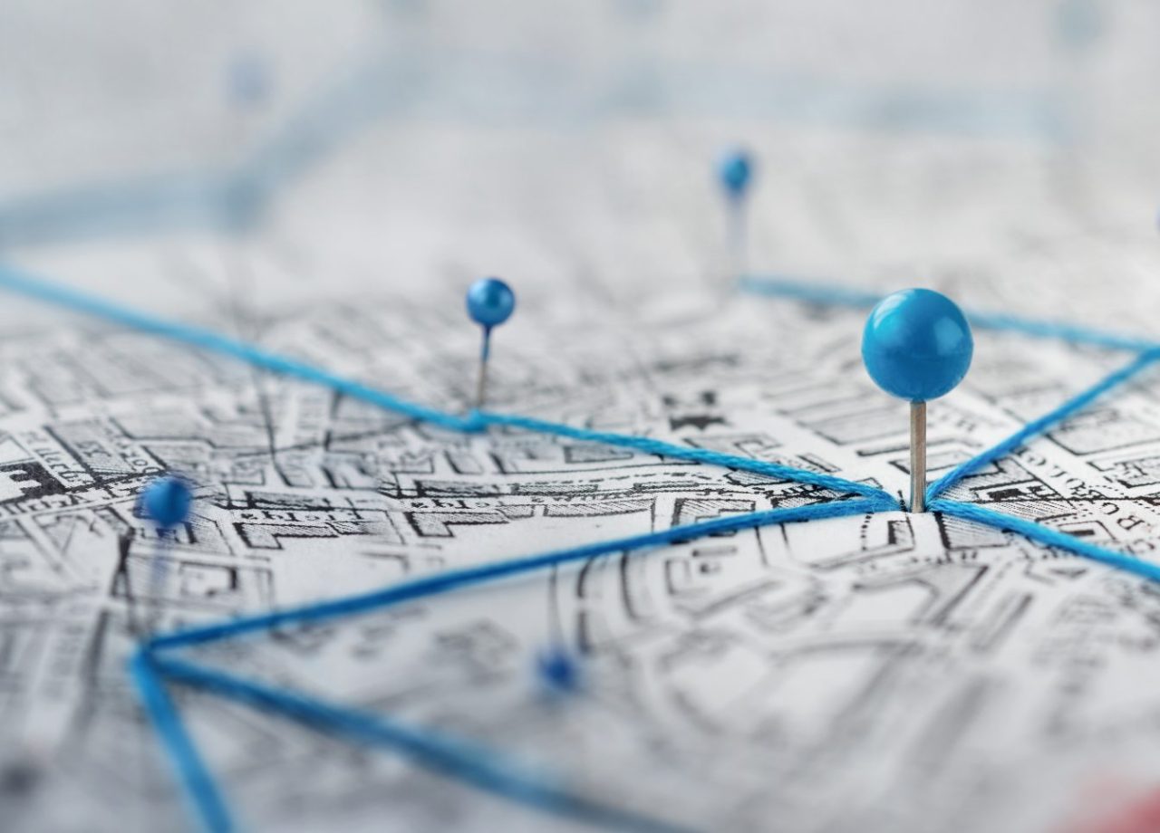 Find,Your,Way.,Location,Marking,With,A,Pin,On,A Find,Your,Way.,Location,Marking,With,A,Pin,On,A